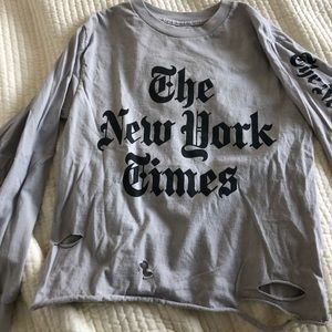 The New York Times distressed long sleeve